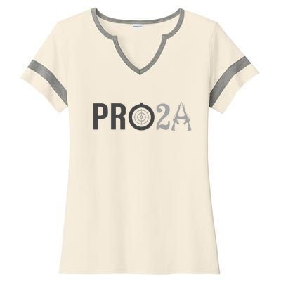 Pro Second Amendment Freedom Over Tyranny Pro2a Bear Arms Ladies Halftime Notch Neck Tee