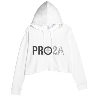 Pro Second Amendment Freedom Over Tyranny Pro2a Bear Arms Crop Fleece Hoodie