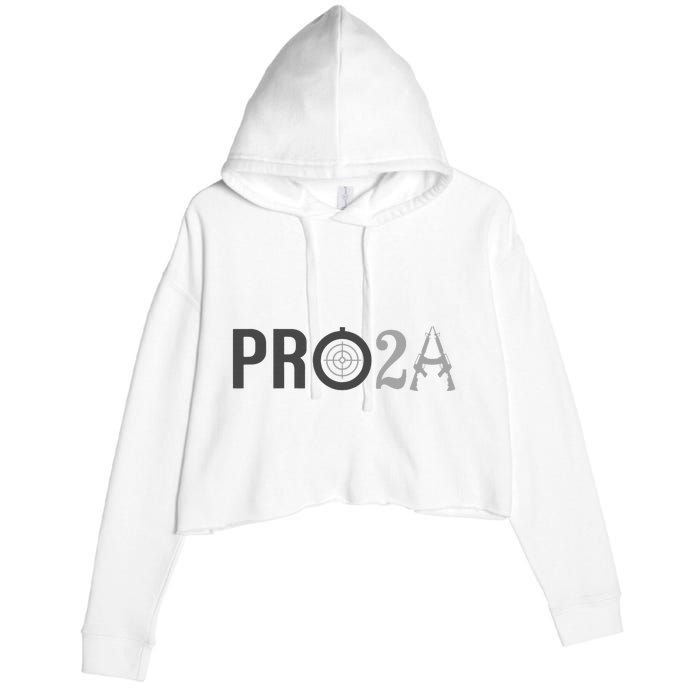 Pro Second Amendment Freedom Over Tyranny Pro2a Bear Arms Crop Fleece Hoodie