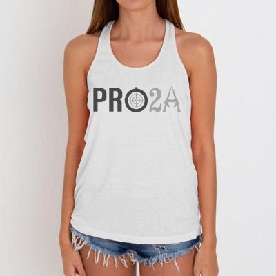 Pro Second Amendment Freedom Over Tyranny Pro2a Bear Arms Women's Knotted Racerback Tank