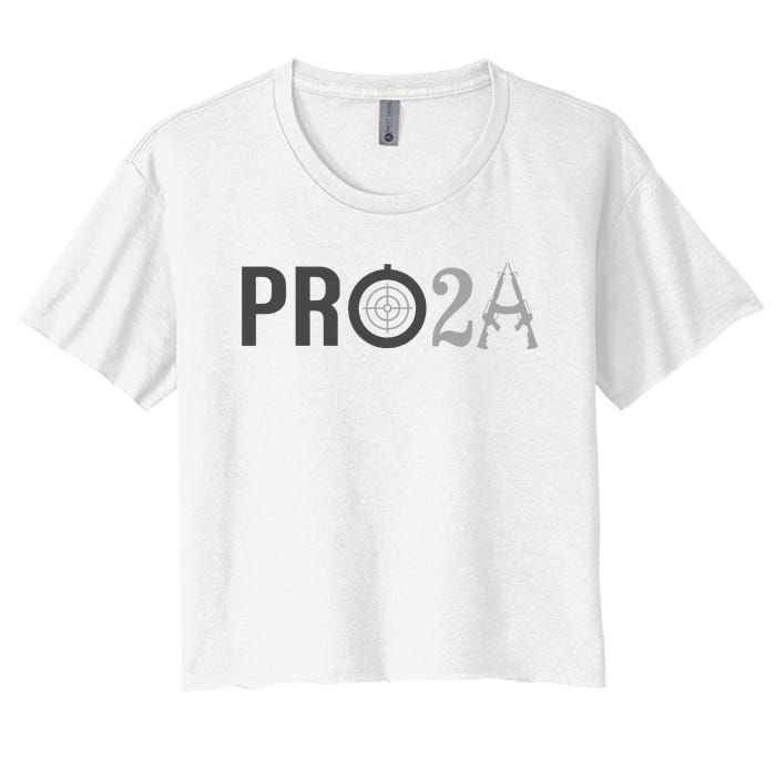 Pro Second Amendment Freedom Over Tyranny Pro2a Bear Arms Women's Crop Top Tee