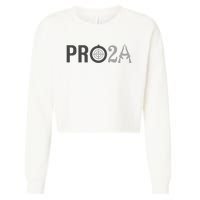 Pro Second Amendment Freedom Over Tyranny Pro2a Bear Arms Cropped Pullover Crew