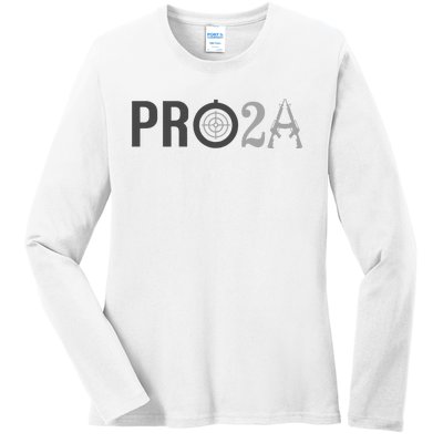 Pro Second Amendment Freedom Over Tyranny Pro2a Bear Arms Ladies Long Sleeve Shirt