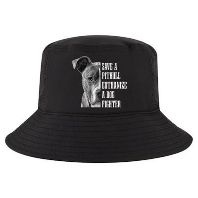 Pitbull Save A Pitbull Funny Dog Rescue Pitbull Mom Dad Cool Comfort Performance Bucket Hat