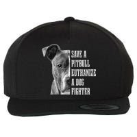 Pitbull Save A Pitbull Funny Dog Rescue Pitbull Mom Dad Wool Snapback Cap