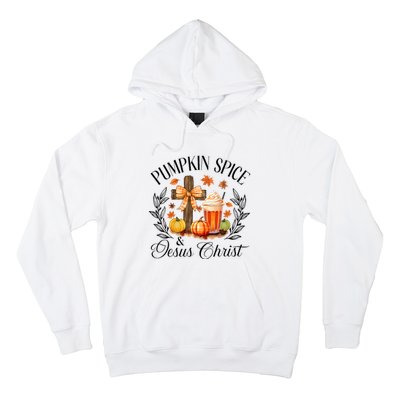 Pumpkin Spice And Jesus Christ Cross Pumpkin Christian Hoodie