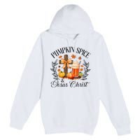 Pumpkin Spice And Jesus Christ Cross Pumpkin Christian Premium Pullover Hoodie