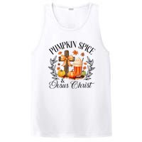 Pumpkin Spice And Jesus Christ Cross Pumpkin Christian PosiCharge Competitor Tank