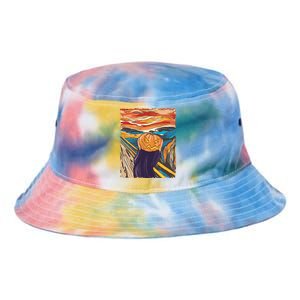 Pumpkin Scream Art Painting Parody Tie Dye Newport Bucket Hat