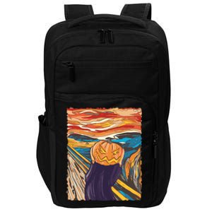 Pumpkin Scream Art Painting Parody Impact Tech Backpack