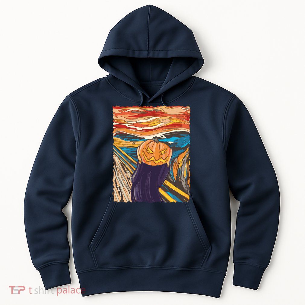 Pumpkin Scream Art Painting Parody Hoodie