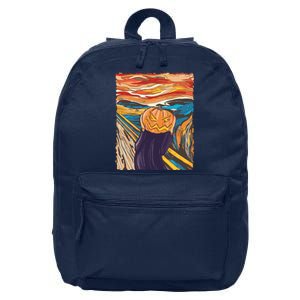 Pumpkin Scream Art Painting Parody 16 in Basic Backpack