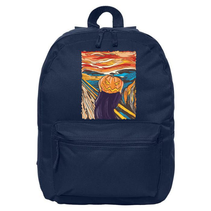 Pumpkin Scream Art Painting Parody 16 in Basic Backpack