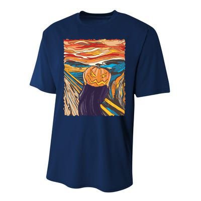 Pumpkin Scream Art Painting Parody Performance Sprint T-Shirt