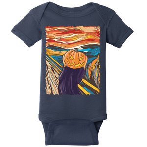 Pumpkin Scream Art Painting Parody Baby Bodysuit