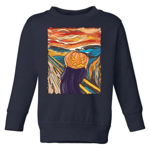 Pumpkin Scream Art Painting Parody Toddler Sweatshirt