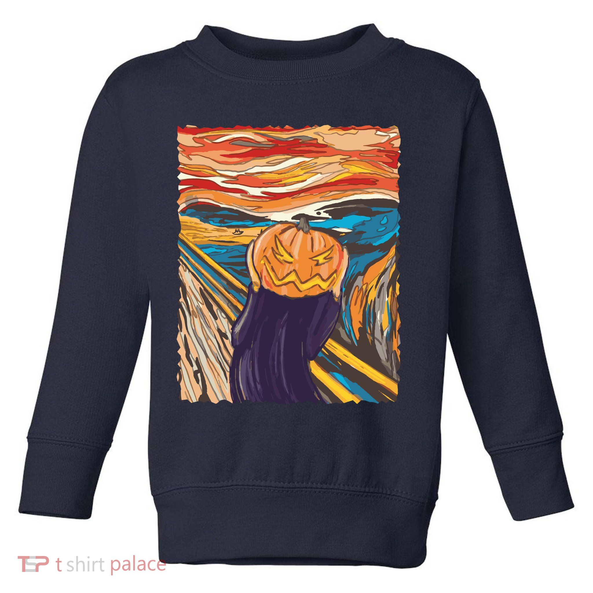 Pumpkin Scream Art Painting Parody Toddler Sweatshirt
