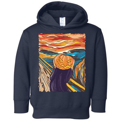 Pumpkin Scream Art Painting Parody Toddler Hoodie