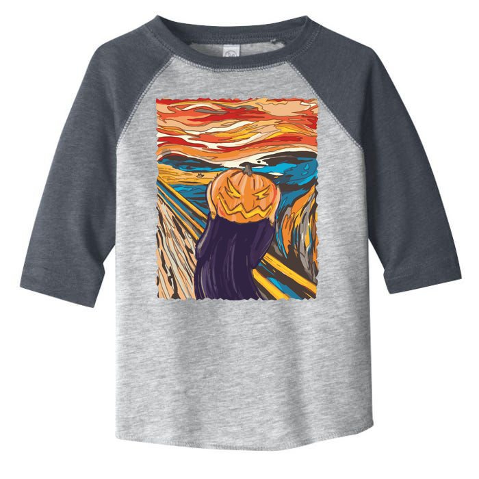 Pumpkin Scream Art Painting Parody Toddler Fine Jersey T-Shirt