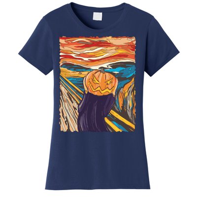 Pumpkin Scream Art Painting Parody Women's T-Shirt