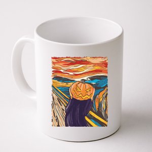 Pumpkin Scream Art Painting Parody Coffee Mug