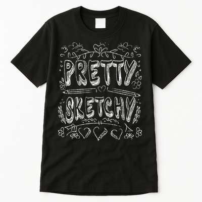 Pretty Sketchy Artists Pencils Art Lover Tall T-Shirt