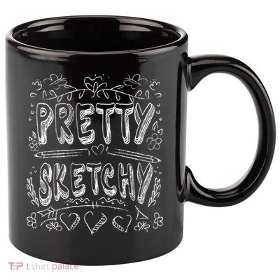 Pretty Sketchy Artists Pencils Art Lover 11oz C Handle Ceramic Mug