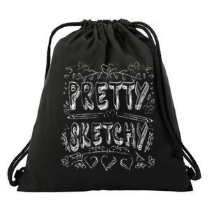 Pretty Sketchy Artists Pencils Art Lover Drawstring Bag