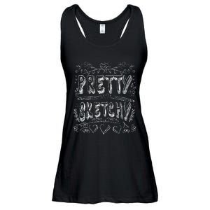 Pretty Sketchy Artists Pencils Art Lover Ladies Essential Flowy Tank