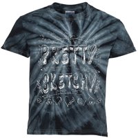 Pretty Sketchy Artists Pencils Art Lover Kids Tie-Dye T-Shirt