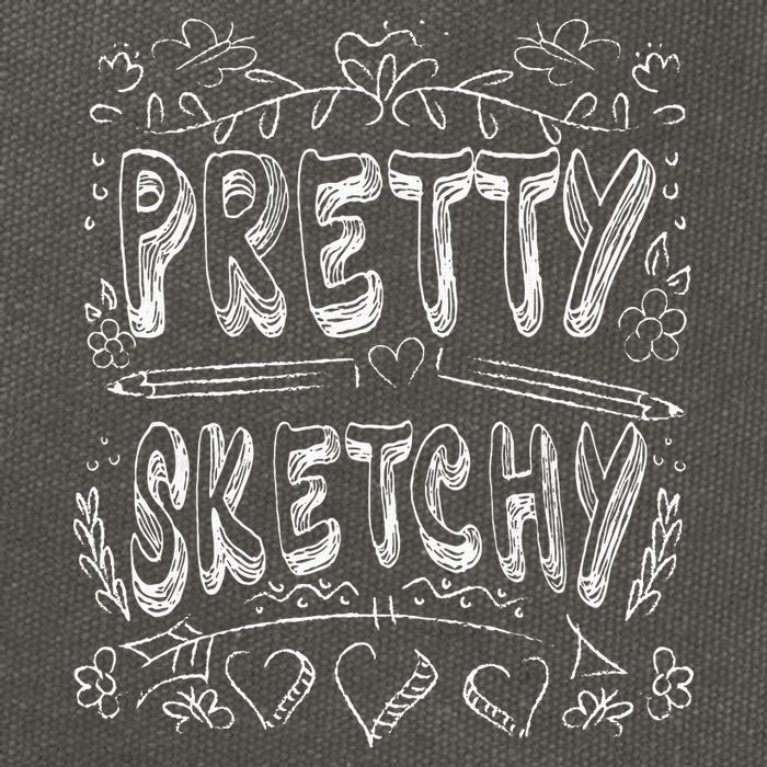 Pretty Sketchy Artists Pencils Art Lover Cotton Canvas Backpack