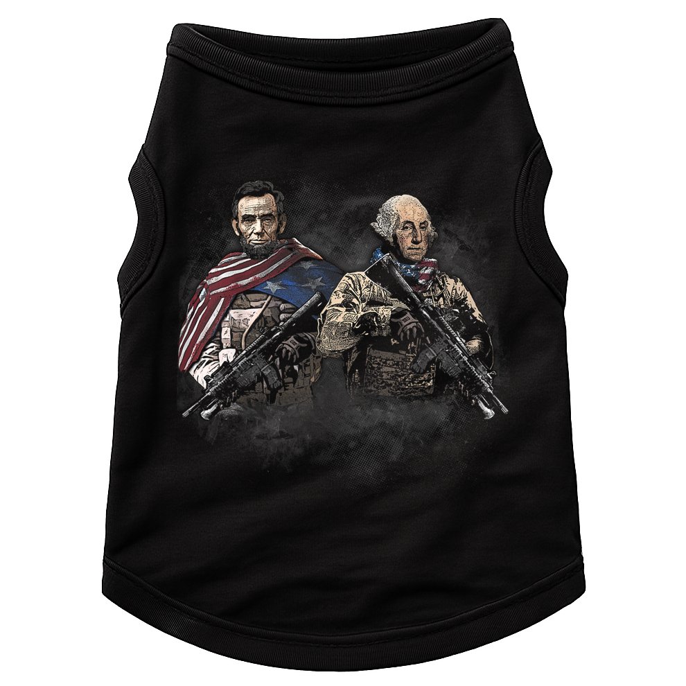 Presidential Soldiers: Abraham Lincoln And George Washington TShirt Doggie Tank