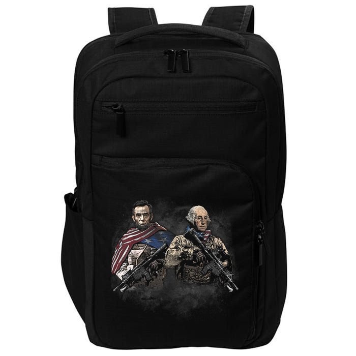 Presidential Soldiers: Abraham Lincoln And George Washington TShirt Impact Tech Backpack