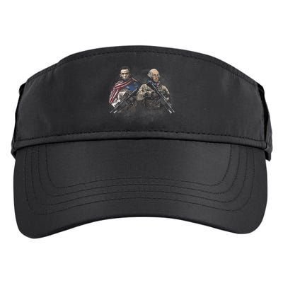 Presidential Soldiers: Abraham Lincoln And George Washington TShirt Adult Drive Performance Visor