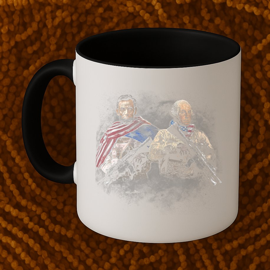 Presidential Soldiers: Abraham Lincoln And George Washington TShirt Mug