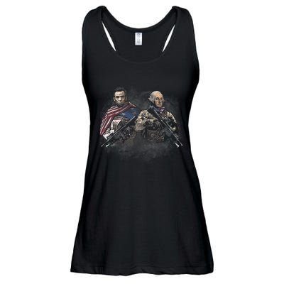 Presidential Soldiers: Abraham Lincoln And George Washington TShirt Ladies Essential Flowy Tank