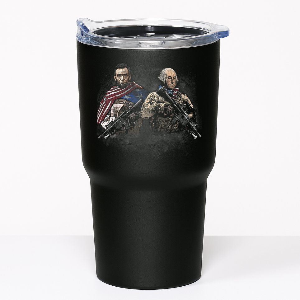 Presidential Soldiers: Abraham Lincoln And George Washington TShirt Tumbler