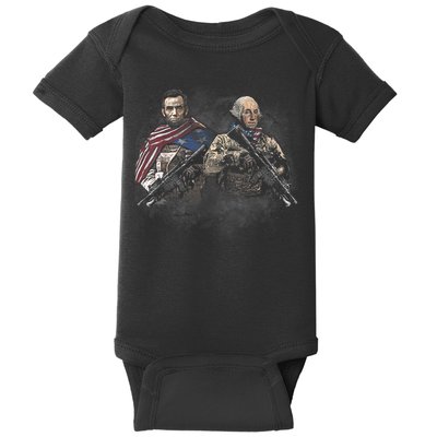 Presidential Soldiers: Abraham Lincoln And George Washington TShirt Baby Bodysuit