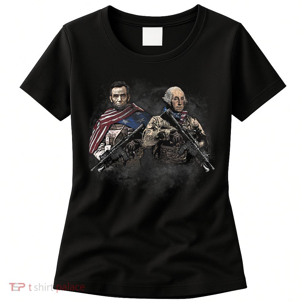Presidential Soldiers: Abraham Lincoln And George Washington TShirt Womens T-Shirt