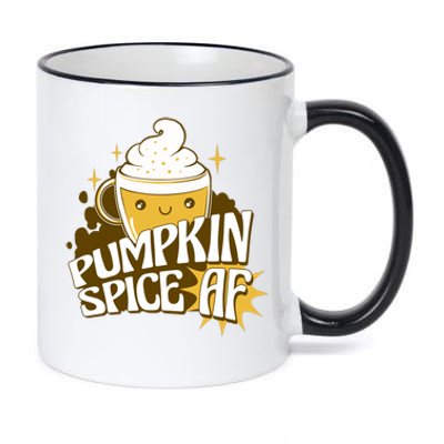 Pumpkin Spice AF Cute Gift 11oz Black Color Changing Mug