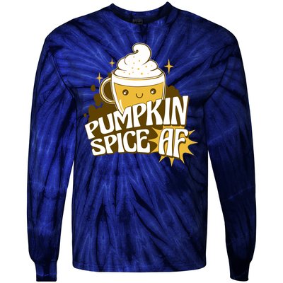 Pumpkin Spice AF Cute Gift Tie-Dye Long Sleeve Shirt