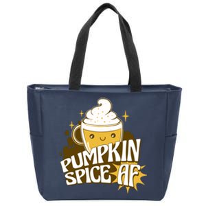 Pumpkin Spice AF Cute Gift Zip Tote Bag