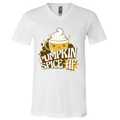 Pumpkin Spice AF Cute Gift V-Neck T-Shirt