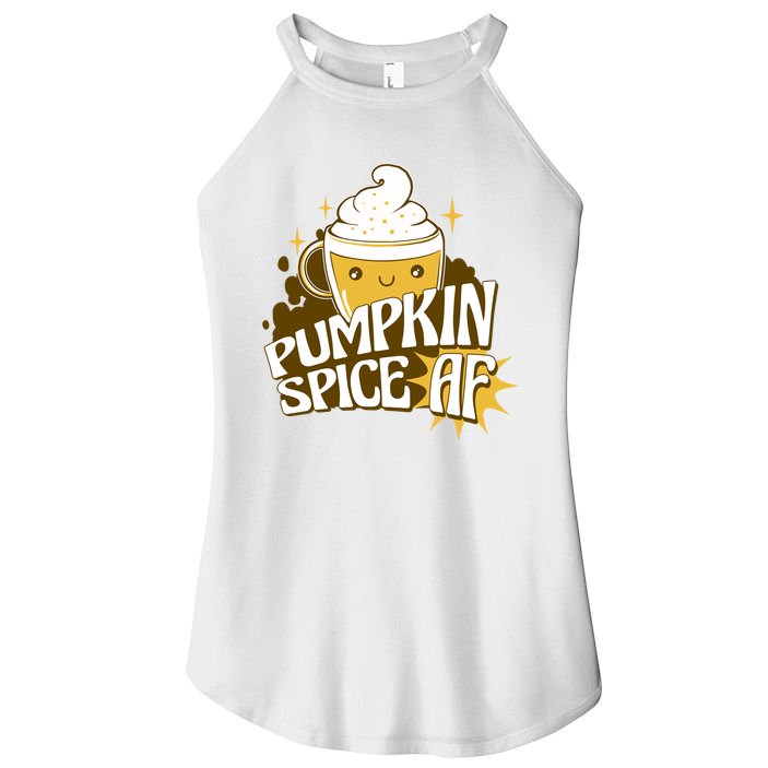 Pumpkin Spice AF Cute Gift Women's Perfect Tri Rocker Tank