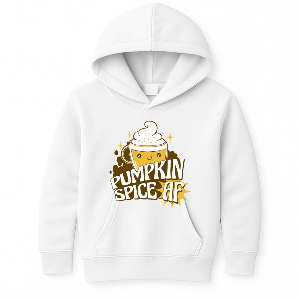 Pumpkin Spice AF Cute Gift Kids Hoodie