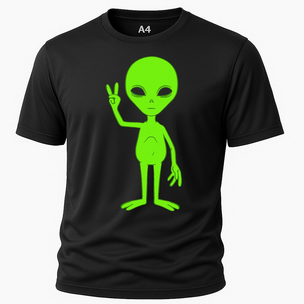 Peace Sign Alien Roswell Performance Shirt