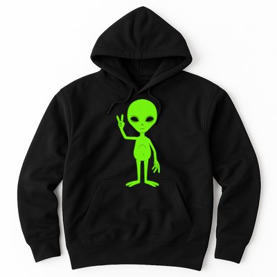 Peace Sign Alien Roswell Hoodie