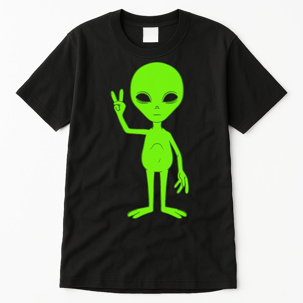 Peace Sign Alien Roswell Tall T-Shirt