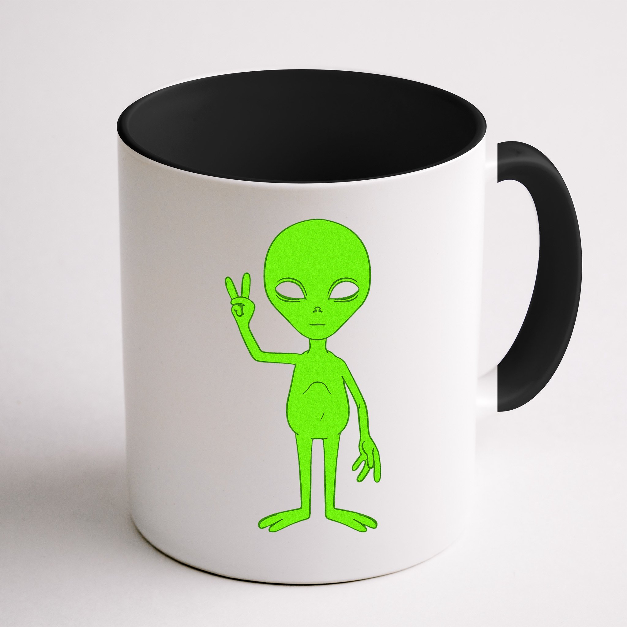 Peace Sign Alien Roswell Mug