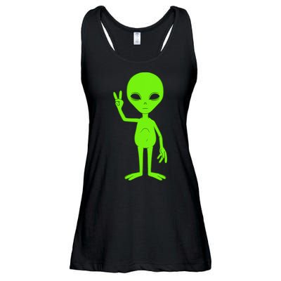 Peace Sign Alien Roswell Ladies Essential Flowy Tank